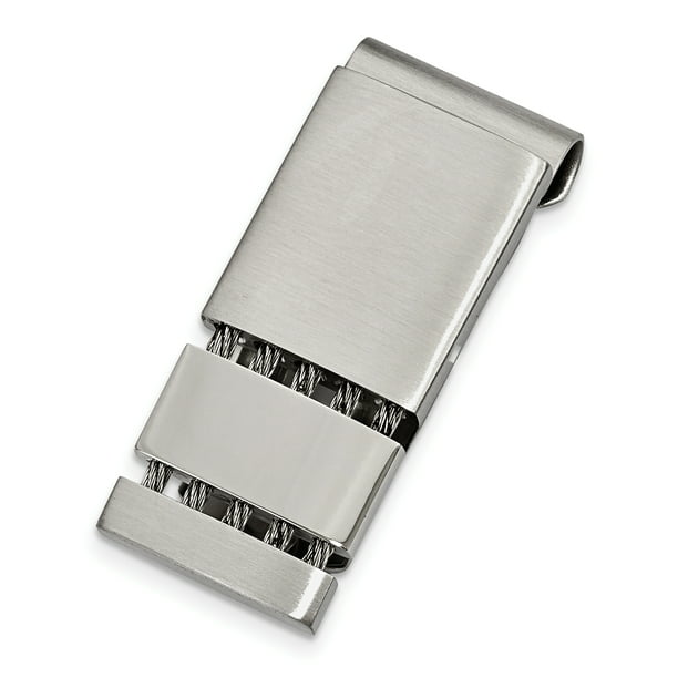 Stainless Steel Brushed and Polished Money Clip 